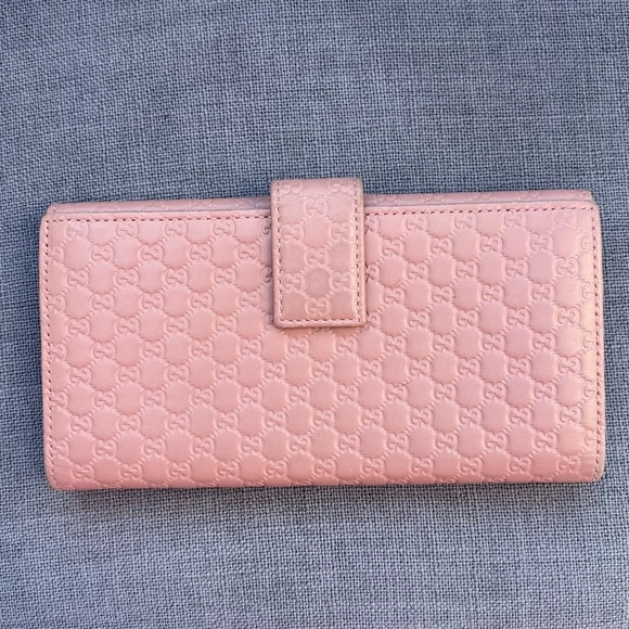 Gucci Micro guccissima Continental Flap Wallet Pink Sima leather - Picture 3 of 8